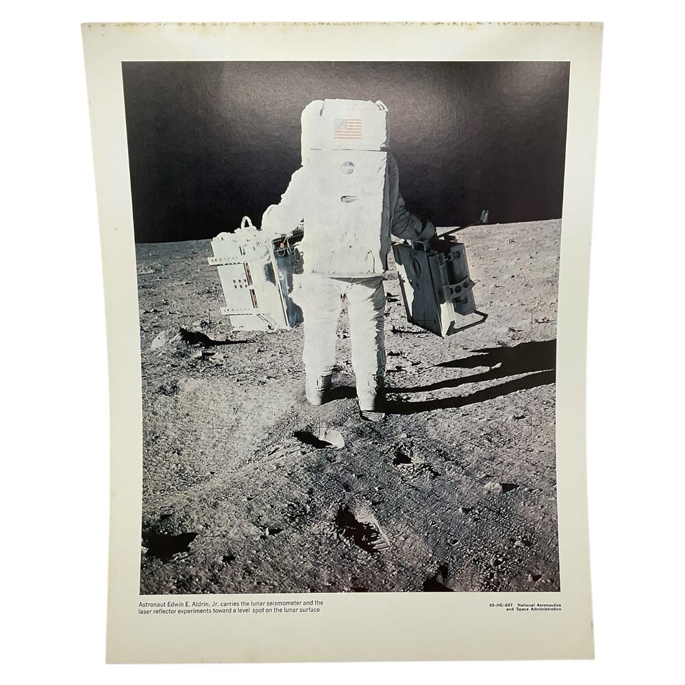 Astronaut Edwin Aldrin Moon Surface NASA Apollo 11 Lunar Photo‎